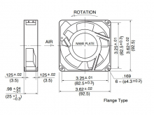 3610RL-04W-B10 | NMB Technologies |  Осевой вентилятор DC размером 92мм